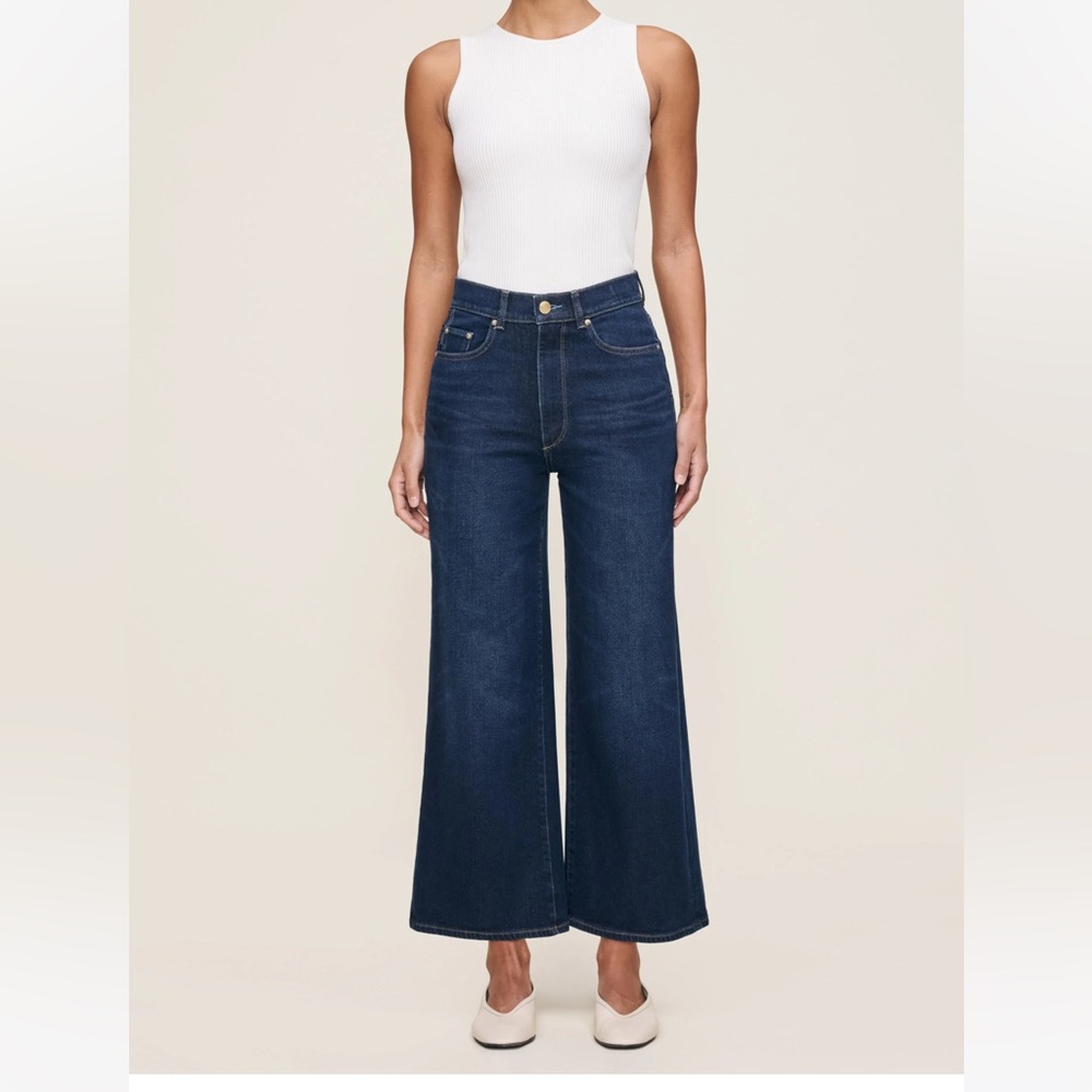 DL1961 Hepburn Wide Leg Vintage Jeans in Mediterranean